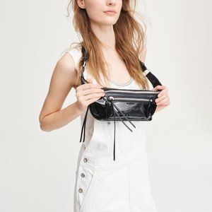 Rag & Bone Patent Leather Ellis Fanny Pack Black